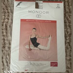 MONDOR Size Small 3 Pairs 314 Suntan Light Tan & Ballerina Dance Tights …